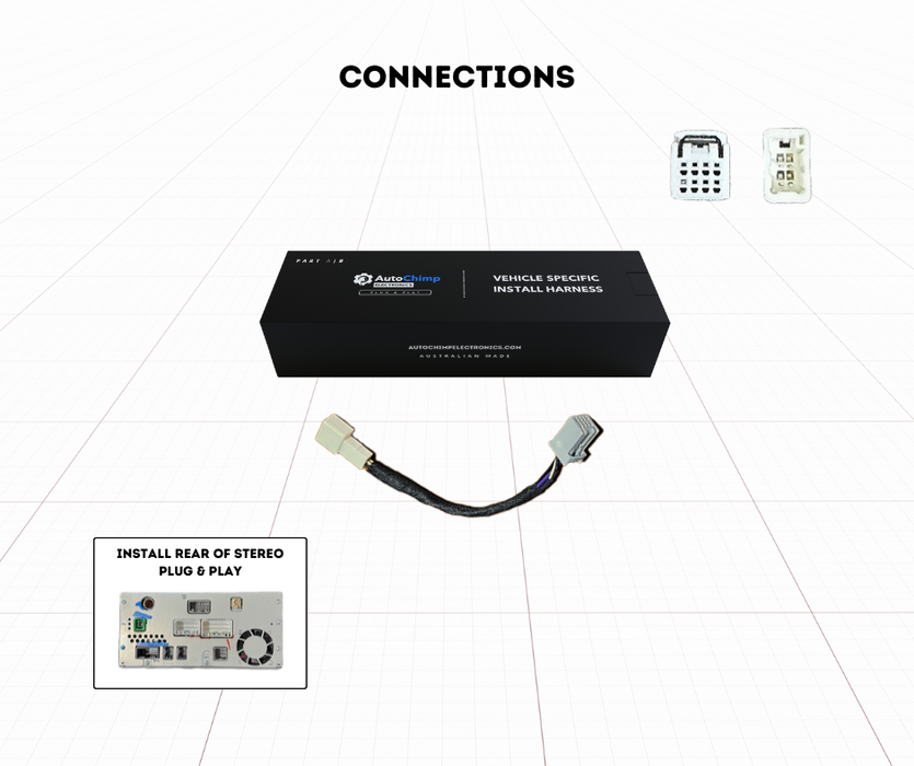 AutoChimp Reverse Camera Interface Plug for Mitsubishi Triton 2020 - 2024 | 8 Pin Camera Integration to 4 Pin AutoChimp Camera Input | Reverse Camera Plug for Mitsubishi Stereo | AC-MIT-8PIN - AutoChimp Electronics