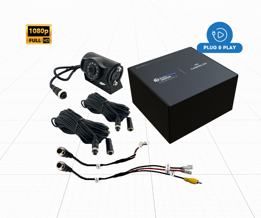 AutoChimp Rugged HD Reverse Camera with Connection Kit | Heavy Duty |  Multi-Cam Direct Connect | AC-RUGGEDHD-CAM-KIT