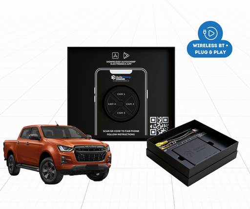 This all-inclusive kit allows for the addition of multiple cameras to your factory Isuzu DMAX screen, enhancing safety and convenience without the need for complex wiring.