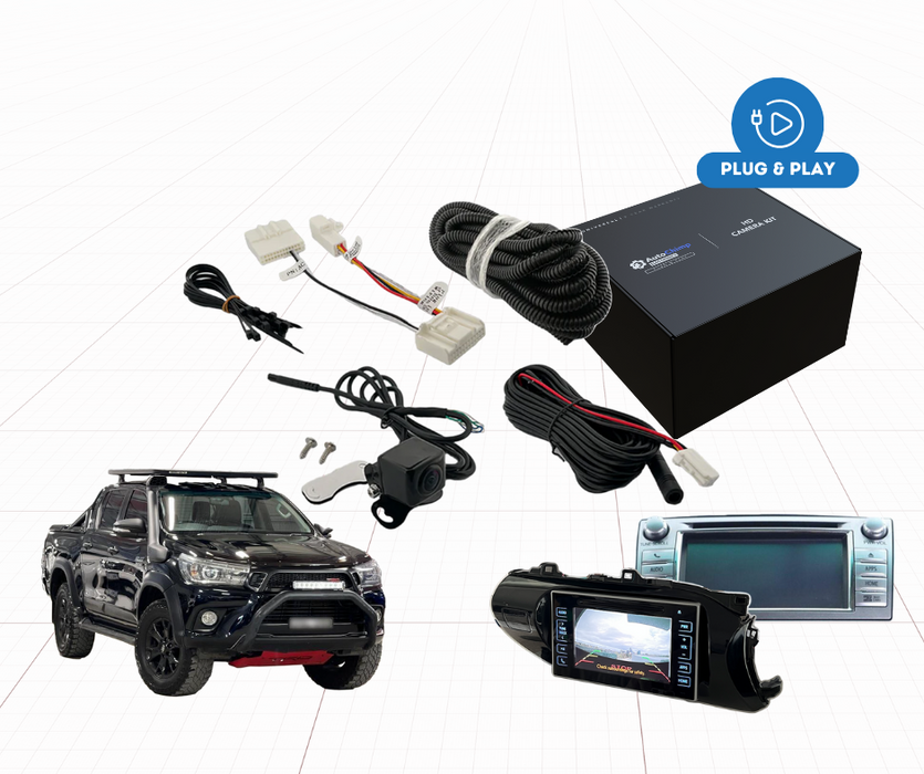 AutoChimp Reverse Camera Kit for Toyota Hilux 2014 - 2020 | Add Reverse Camera to Toyota Hilux Stereo | AC-TOY-RC4