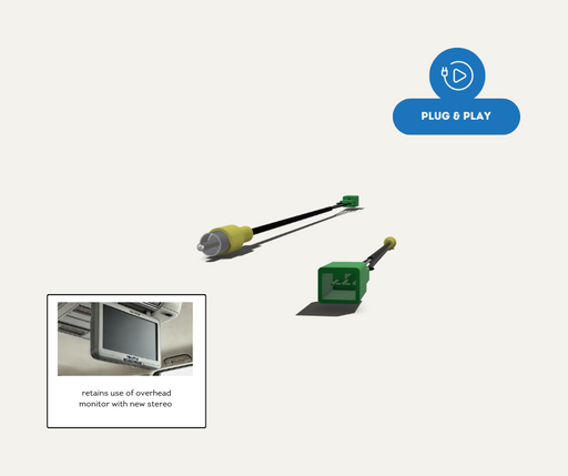 AutoChimp™ Overhead Monitor Adapter for Isuzu MUX & DMAX | Retains Rear Seat Entertainment Screen