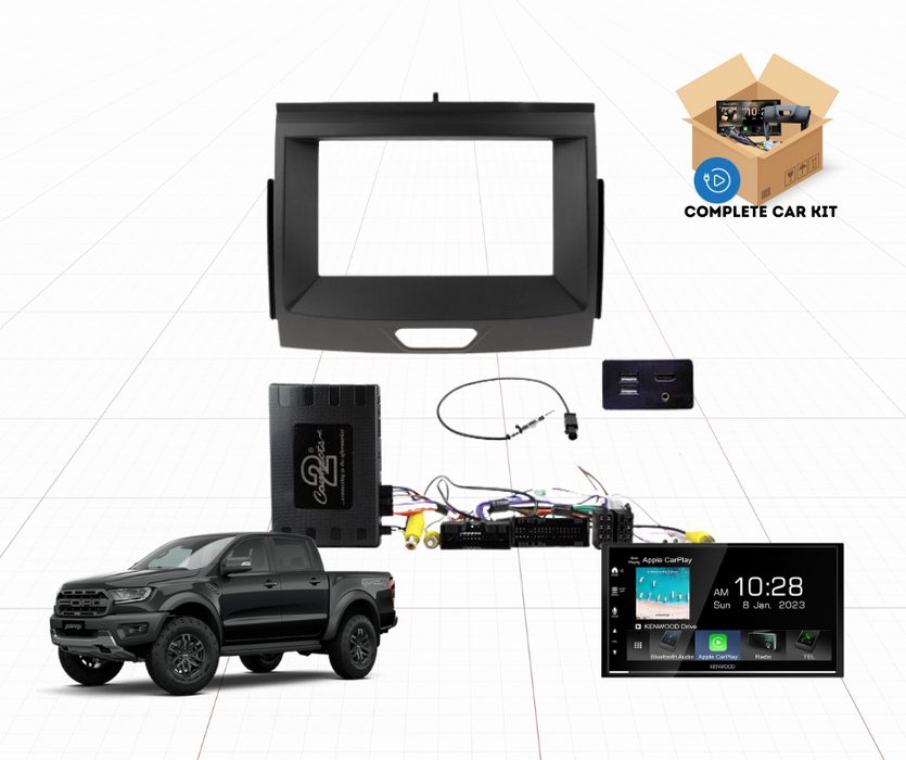 Kenwood Stereo Kit for Ford Ranger PX3 2019 to 2021 | Stereo Replacement Kit | AC-PX3-KEN-2019