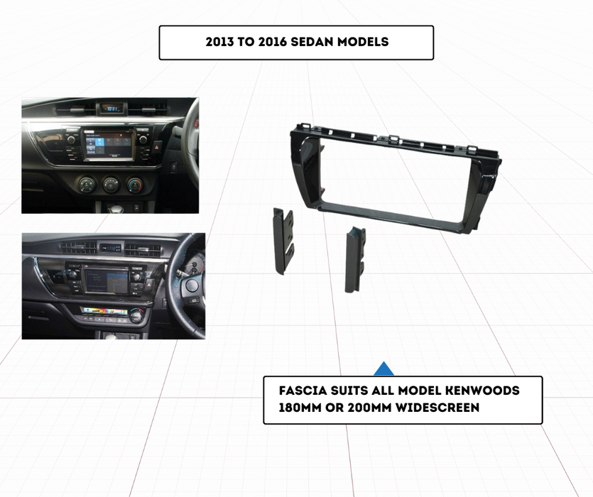 Kenwood Stereo Kit for Toyota Corolla 2006 to 2018 | Stereo Replacement Kit | AC-COROLLA-KEN-2006