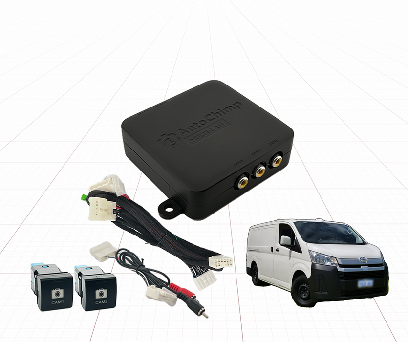 AutoChimp Dual Camera Kit for Toyota Hiace 2020 - 2023 | Reverse Camera On Switch + 2nd Camera Interface | AC-DUAL-HIACE-2020