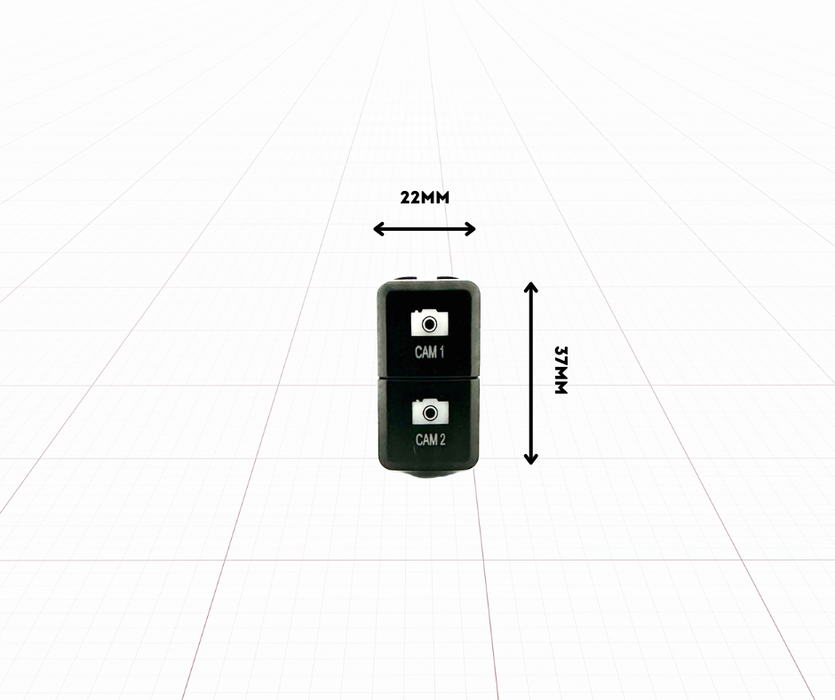 AutoChimp Dual Camera Switch for Toyota | 37mm Toyota Switch | CAM3 & CAM4 Dual Button Switch Toyota | AC-SWITCH-37MM-CAM34