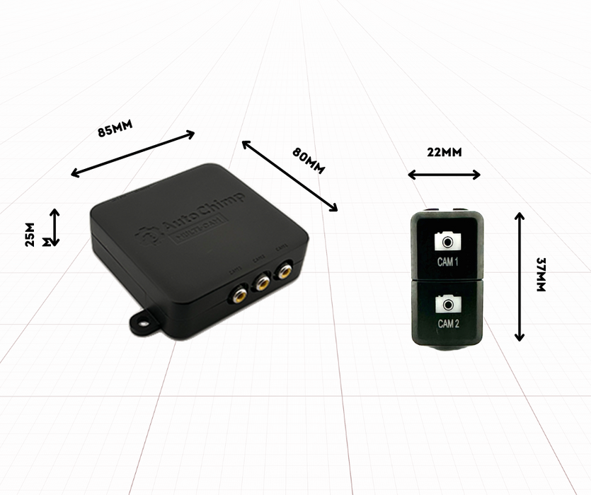 AutoChimp Dual Camera Kit for Toyota Hilux 2014 - 2015 | Reverse Camera On Switch + 2nd Camera Interface | AC-DUAL-HILUX-2014
